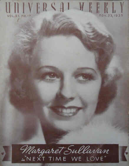 UNIVERSAL WEEKLY magazine side cover 23 November 1935