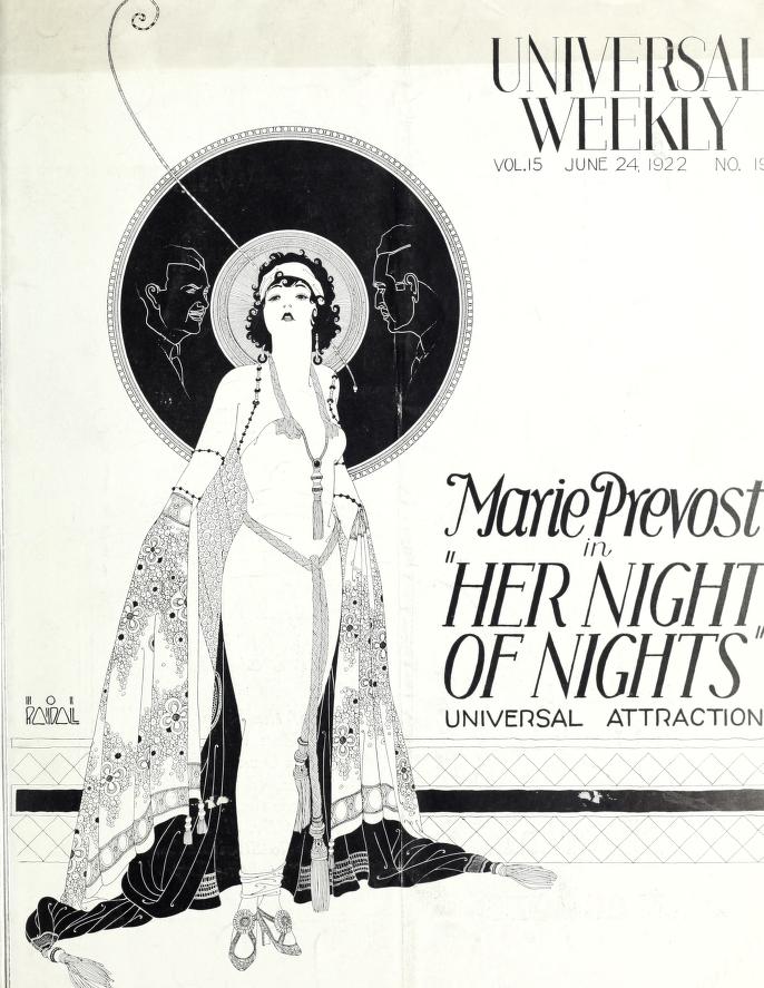 UNIVERSAL WEEKLY magazine side cover 24 June 1922