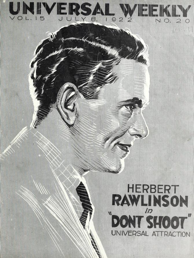 UNIVERSAL WEEKLY magazine side cover 8 July 1922