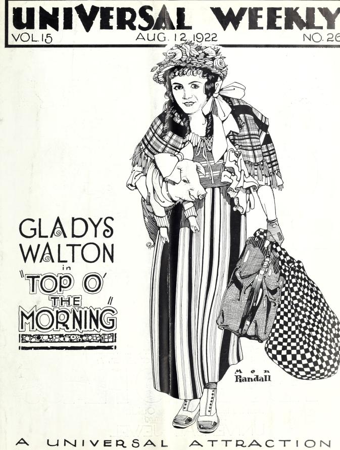 UNIVERSAL WEEKLY magazine side cover 12 August 1922