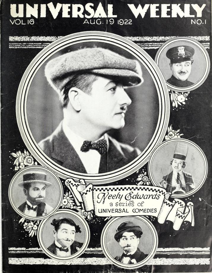 UNIVERSAL WEEKLY magazine side cover 19 August 1922