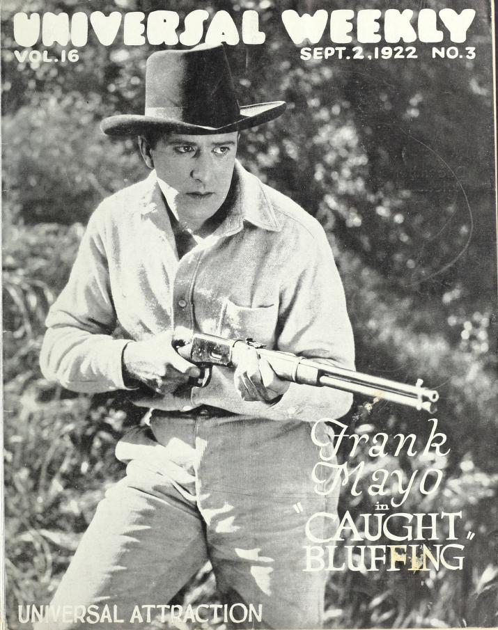 UNIVERSAL WEEKLY magazine side cover 2 September 1922