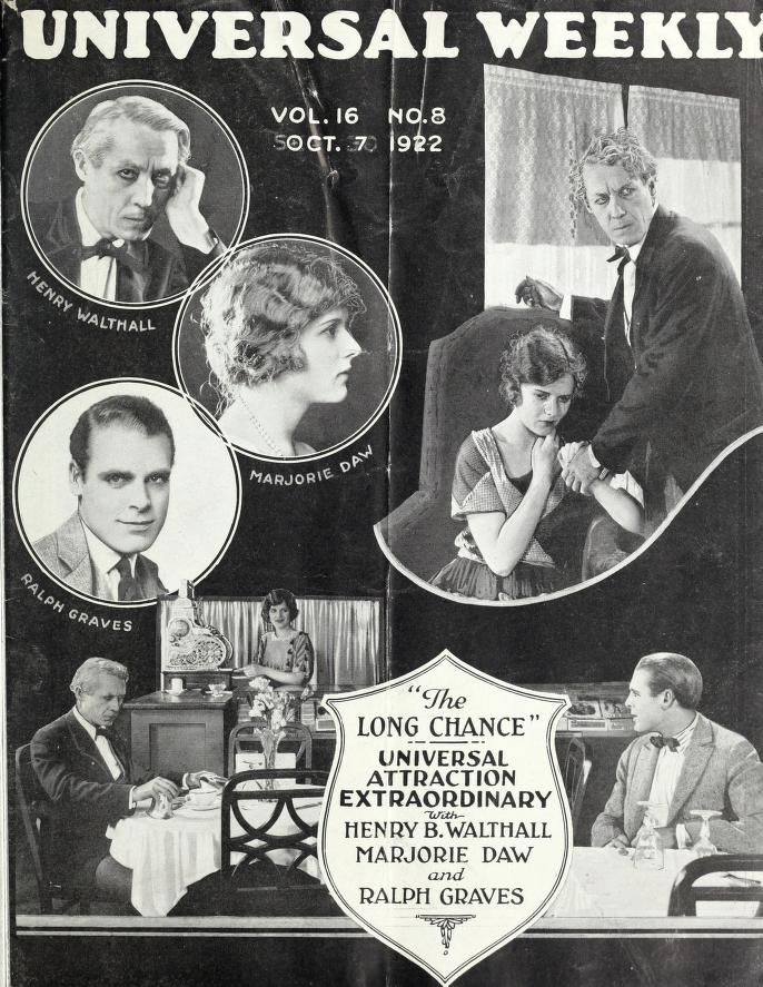 UNIVERSAL WEEKLY magazine side cover 7 October 1922