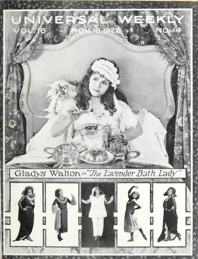UNIVERSAL WEEKLY magazine side cover 18 November 1922