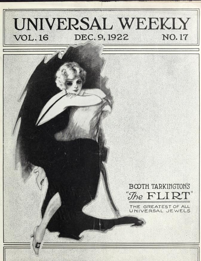 UNIVERSAL WEEKLY magazine side cover 9 December 1922