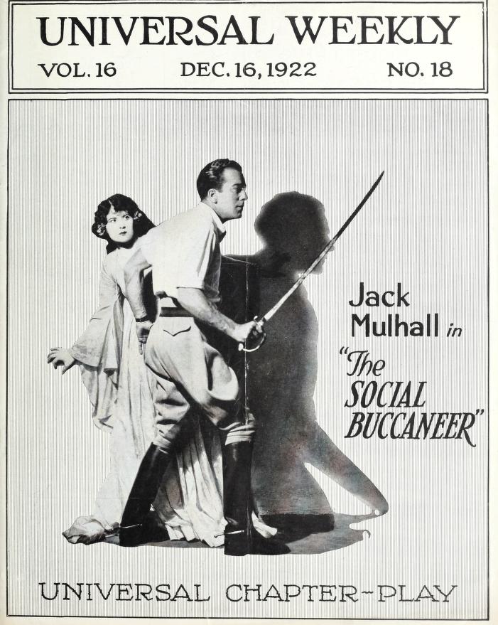 UNIVERSAL WEEKLY magazine side cover 16 December 1922
