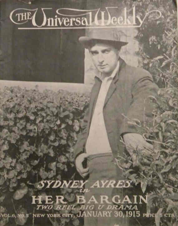 UNIVERSAL WEEKLY magazine side cover 30 January 1915