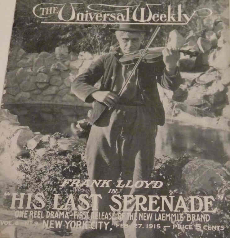 UNIVERSAL WEEKLY magazine side cover 27 February 1915