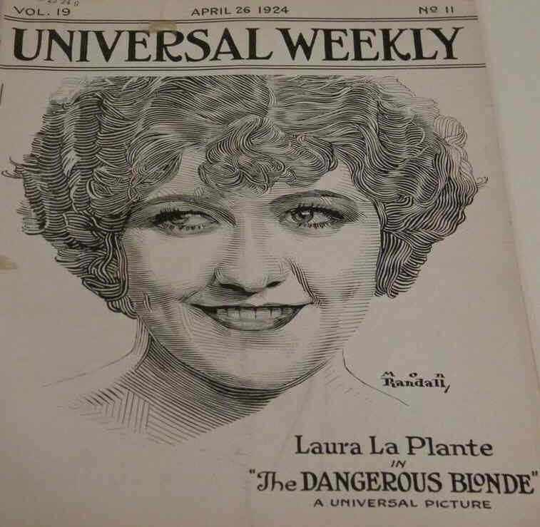 UNIVERSAL WEEKLY magazine side cover 26 April 1924