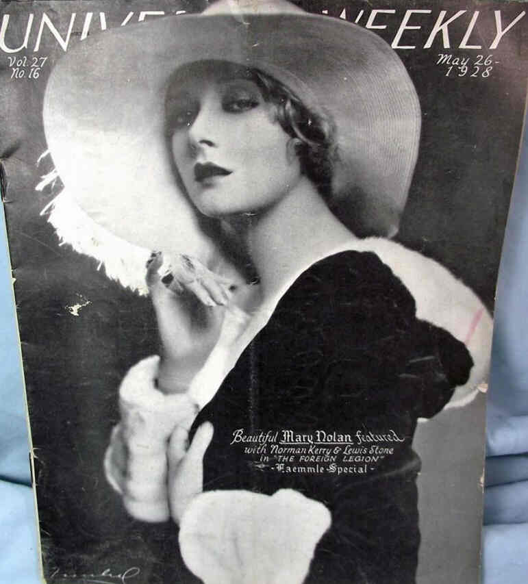 UNIVERSAL WEEKLY magazine side cover 26 May 1928
