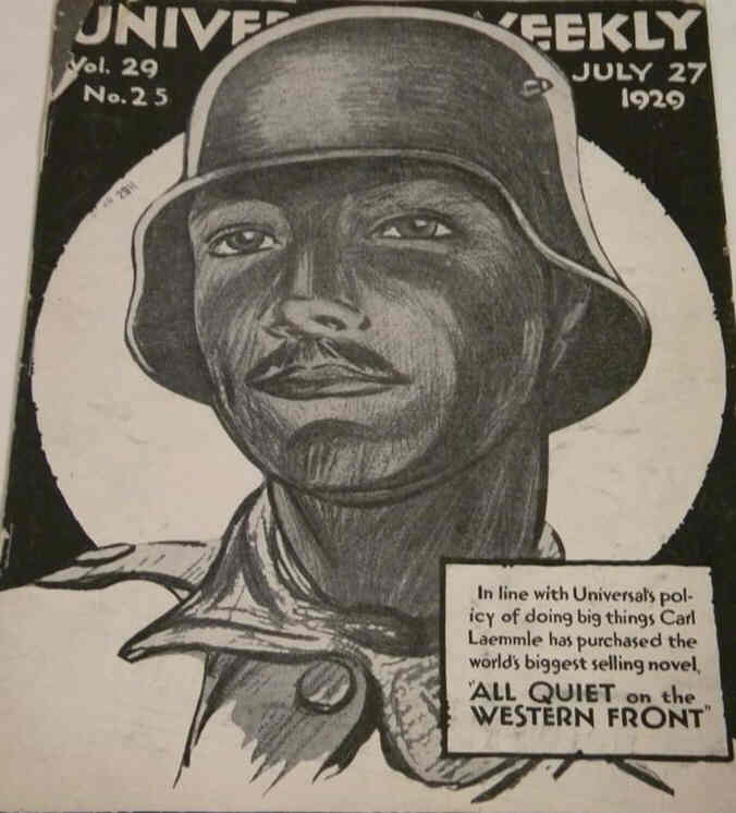 UNIVERSAL WEEKLY magazine side cover 27 July 1929