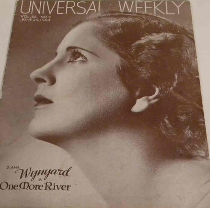 UNIVERSAL WEEKLY magazine side cover 25 June 1934