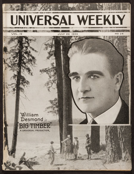 UNIVERSAL WEEKLY magazine side cover 26 July 1924