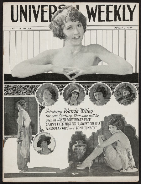 UNIVERSAL WEEKLY magazine side cover 2 August 1924