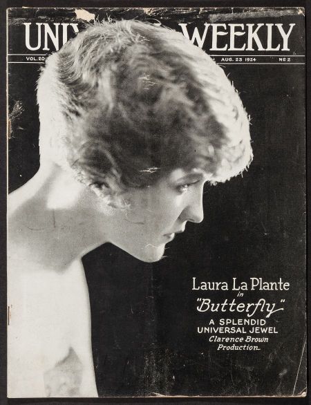 UNIVERSAL WEEKLY magazine side cover 23 August 1924