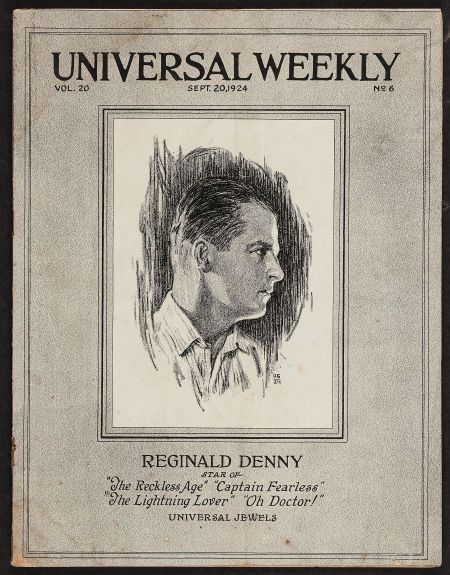 UNIVERSAL WEEKLY magazine side cover 20 September 1924
