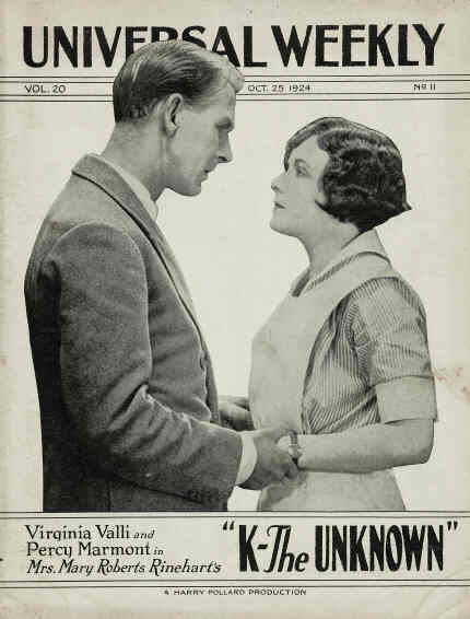 UNIVERSAL WEEKLY magazine side cover 25 October 1924