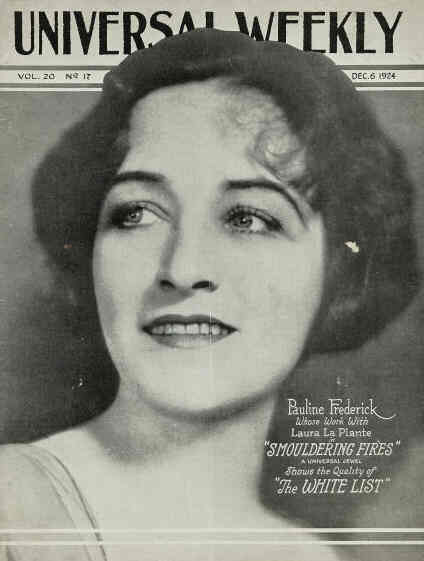 UNIVERSAL WEEKLY magazine side cover 6 December 1924