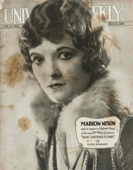 UNIVERSAL WEEKLY magazine side cover 22 August 1925