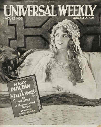UNIVERSAL WEEKLY magazine side cover 29 August 1925