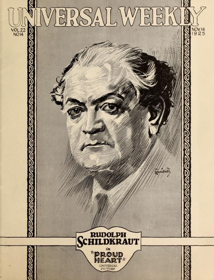 UNIVERSAL WEEKLY magazine side cover 14 November 1925