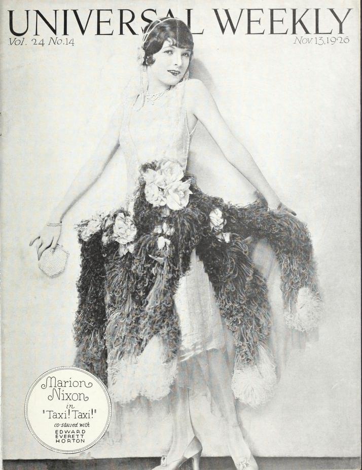 UNIVERSAL WEEKLY magazine side cover  Vol 24 # 14 13 November 1926
