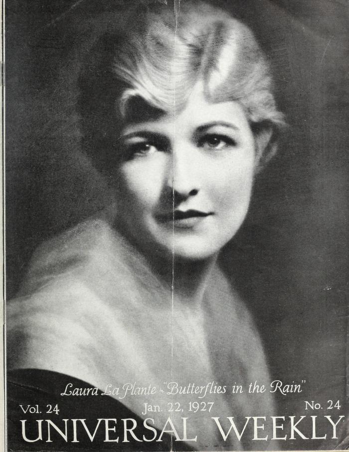 UNIVERSAL WEEKLY magazine side cover  Vol 24 # 24 22 January 1927