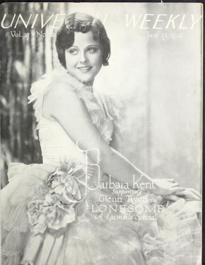 UNIVERSAL WEEKLY magazine side cover  Vol 27 # 20 23 June 1928