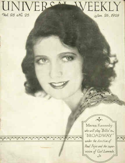 UNIVERSAL WEEKLY magazine side cover 26 January 1929