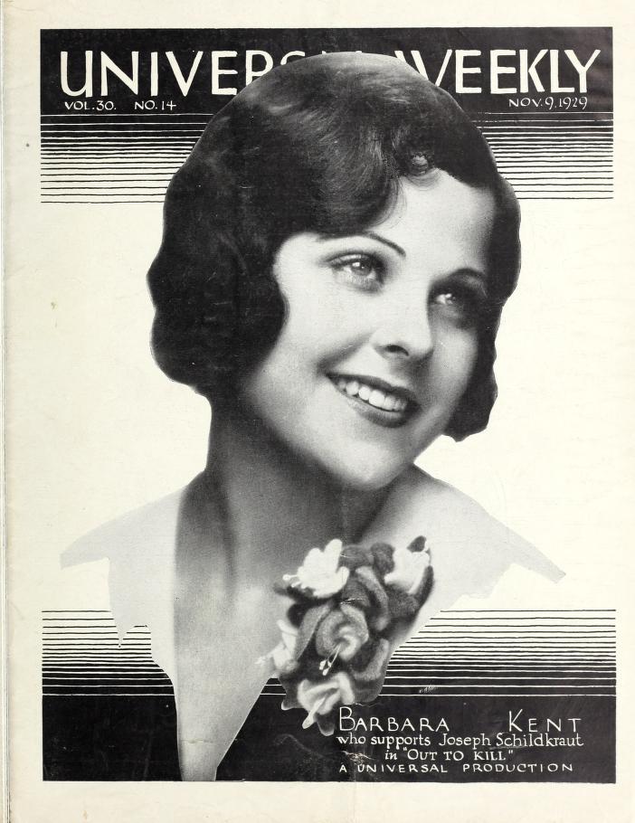 UNIVERSAL WEEKLY magazine side cover  Vol 30 # 14 9 November 1929