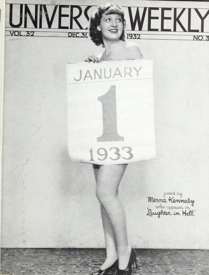 UNIVERSAL WEEKLY magazine side cover  Vol 32 # 3 31 December 1932