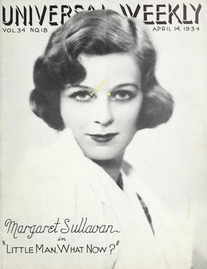 UNIVERSAL WEEKLY magazine side cover  Vol 34 # 18 14 April 1934
