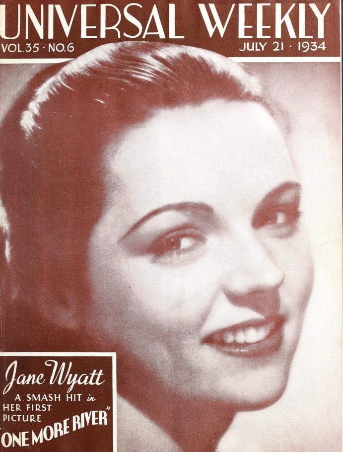 UNIVERSAL WEEKLY magazine side cover  Vol 35 # 6 21 July 1934