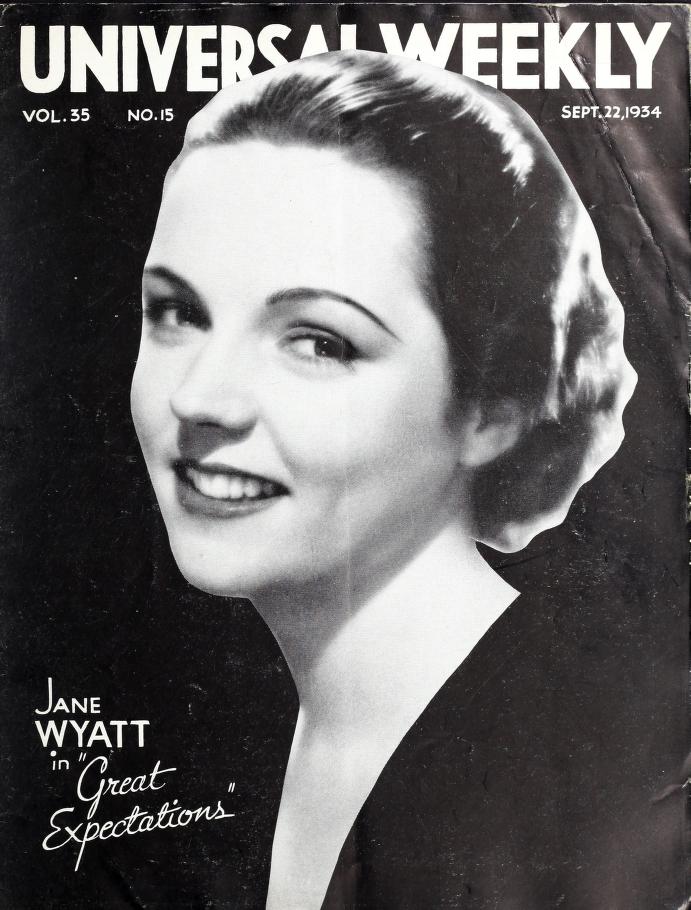 UNIVERSAL WEEKLY magazine side cover  Vol 35 # 15 22 September 1934