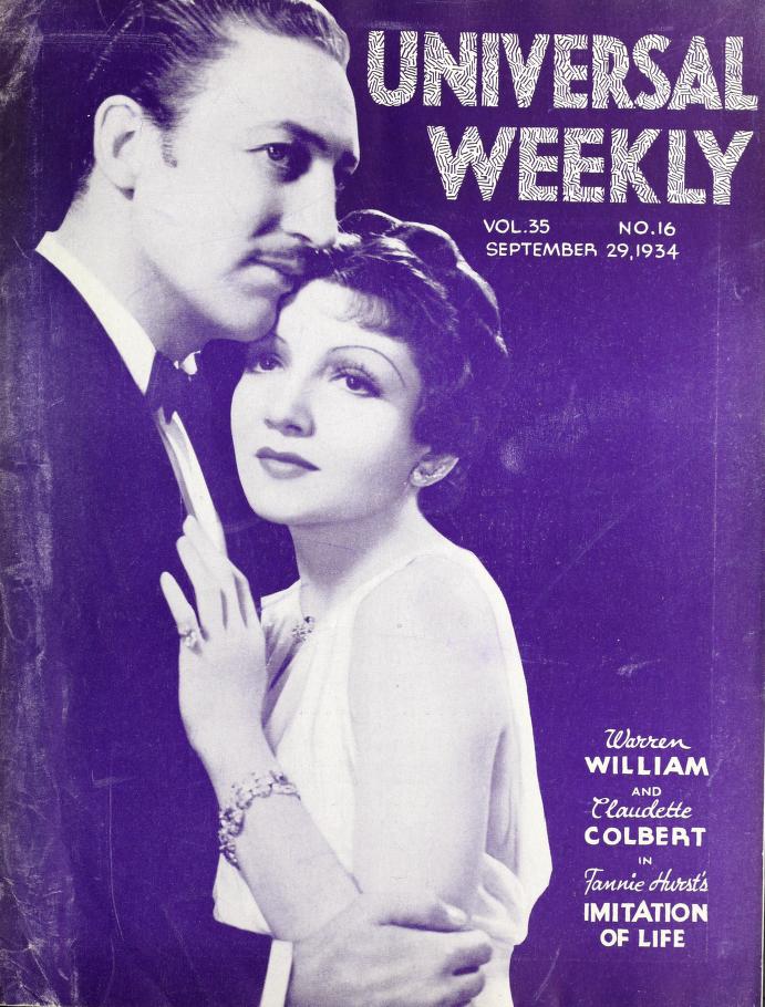 UNIVERSAL WEEKLY magazine side cover  Vol 35 # 16 29 September 1934