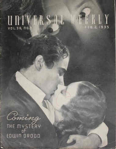 UNIVERSAL WEEKLY magazine side cover  Vol 36 # 8 2 February 1935