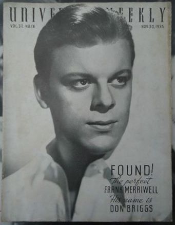 UNIVERSAL WEEKLY magazine side cover 30 November 1935