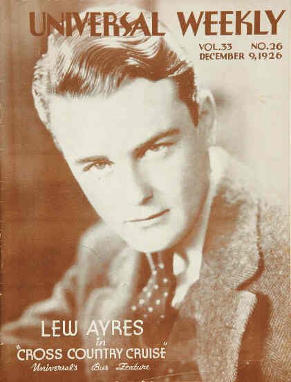 UNIVERSAL WEEKLY magazine side cover 9 December 1936