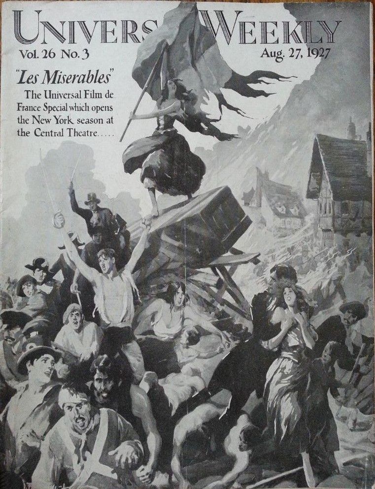 UNIVERSAL WEEKLY magazine side cover  Vol 26 No  3 27 August 1927