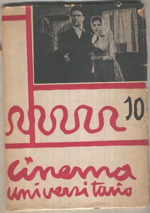 CINEMA UNIVERSITARIO magazine side cover Issue 10 November 1959