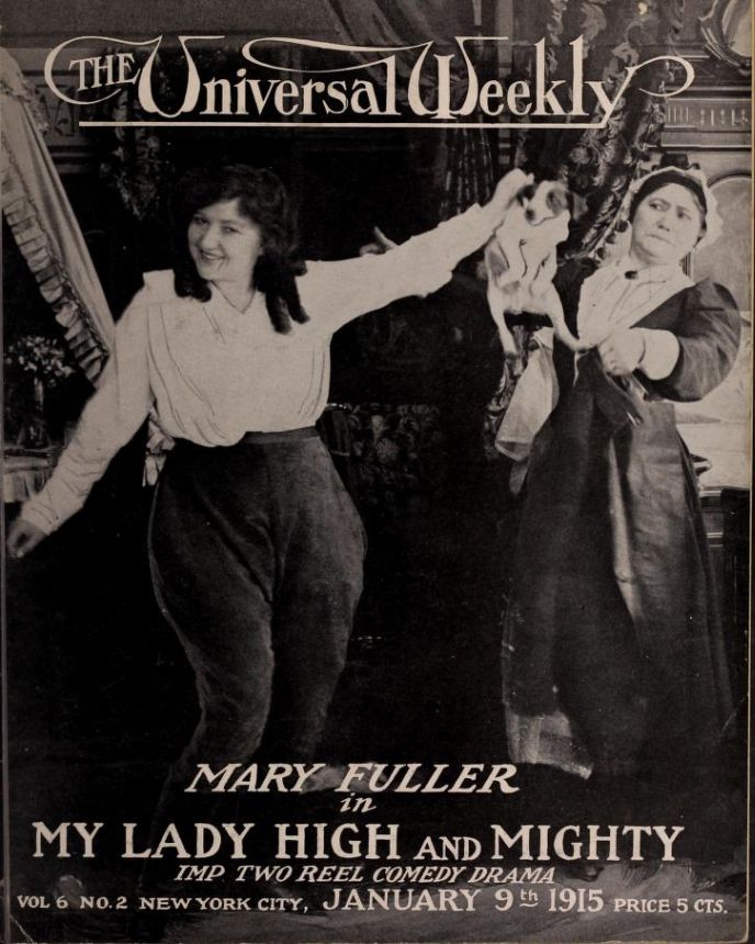 UNIVERSAL WEEKLY magazine side cover 9 January 1915