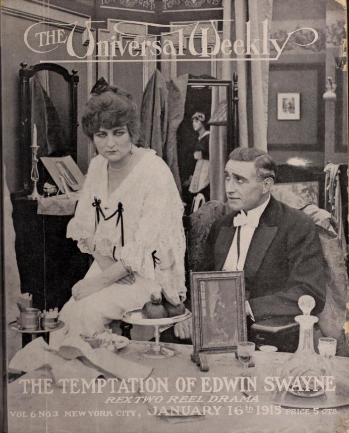 UNIVERSAL WEEKLY magazine side cover 16 January 1915