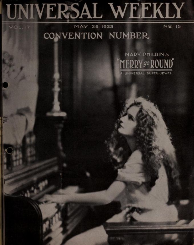 UNIVERSAL WEEKLY magazine side cover 26 May 1923