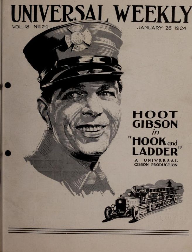 UNIVERSAL WEEKLY magazine side cover 26 January 1924