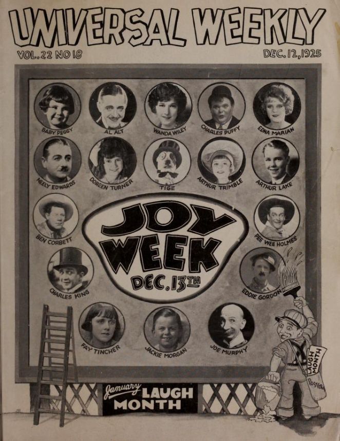 UNIVERSAL WEEKLY magazine side cover 12 December 1925