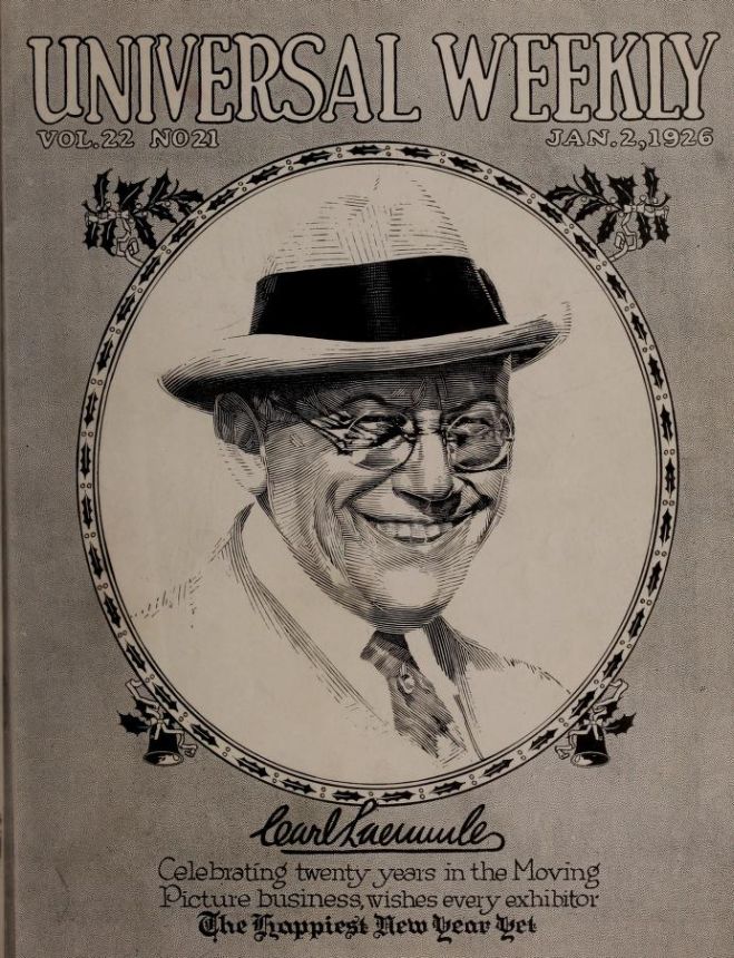 UNIVERSAL WEEKLY magazine side cover 2 January 1926