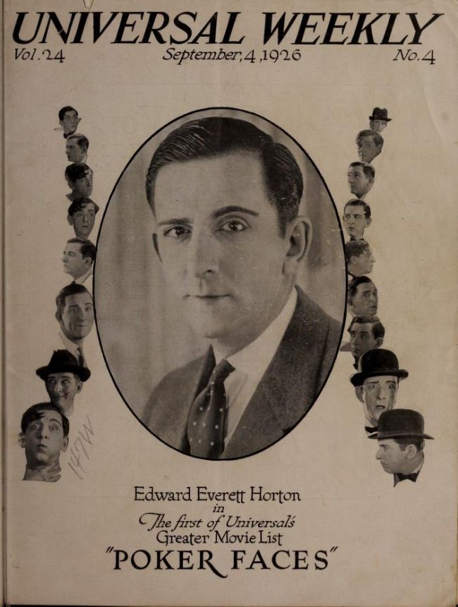 UNIVERSAL WEEKLY magazine side cover 4 September 1926