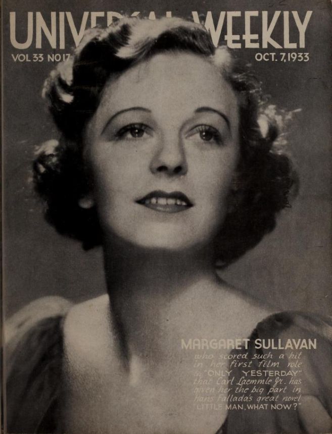 UNIVERSAL WEEKLY magazine side cover 7 October 1933