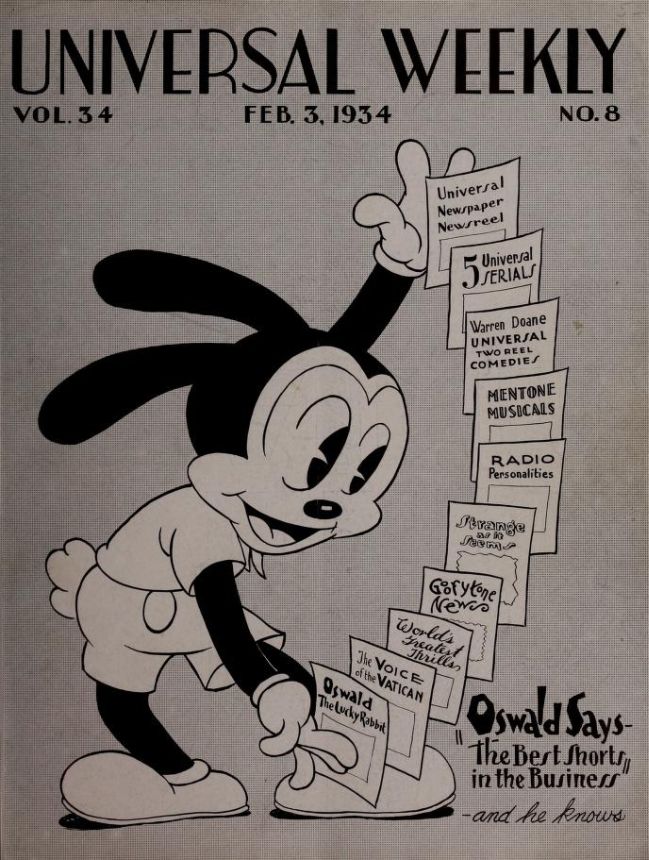 UNIVERSAL WEEKLY magazine side cover 3 February 1934