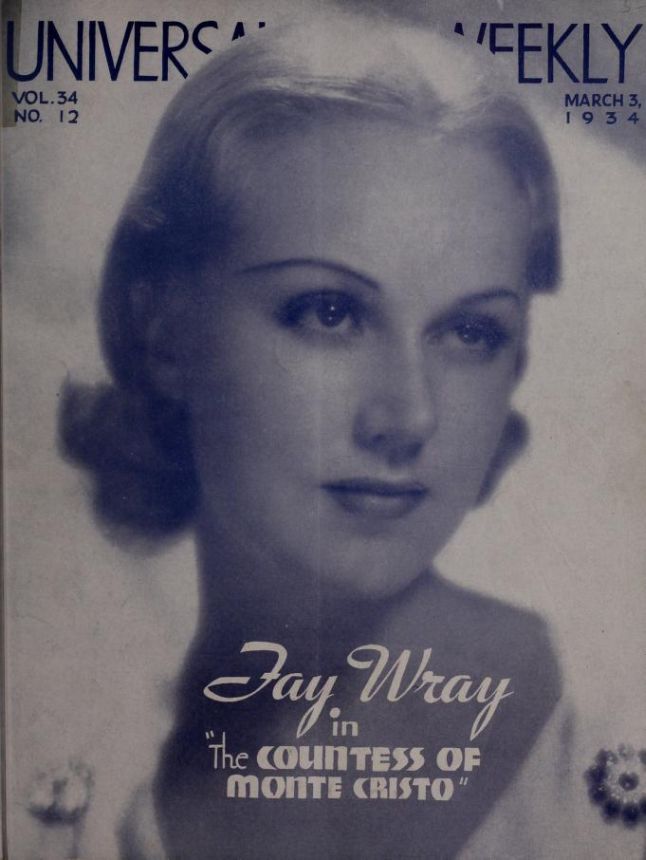 UNIVERSAL WEEKLY magazine side cover 3 March 1934